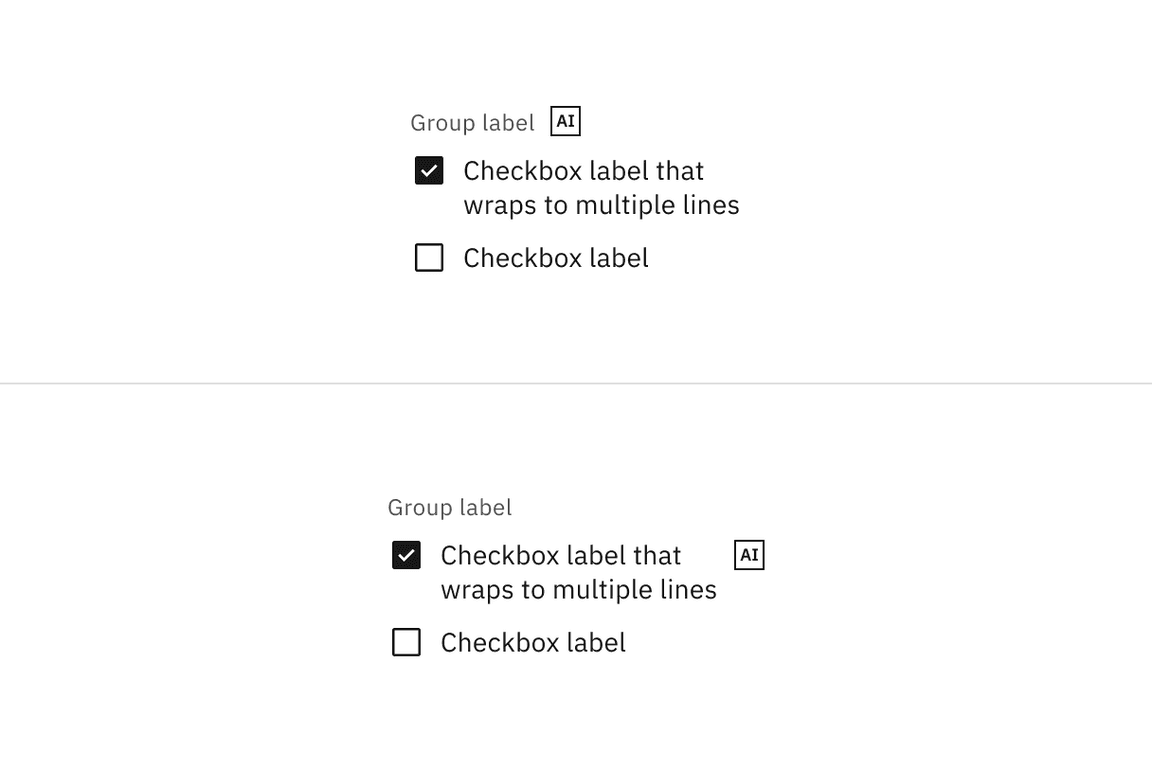 Text wrapping for checkboxes. Text wrapping for checkboxes.